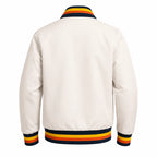 Men's Houston Astros Retro Satin Full Zip Jacket — Vintage Rainbow Stripe Baseball Fan Jacket | Leveljacket