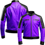 Leveljacket Cafe Racer Leather Biker Jacket — Handcrafted Quilted Shoulder Two Tone Motorcycle Jacket - Leveljacket