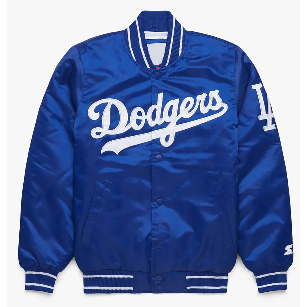 Leveljacket Royal Blue Satin Varsity Jacket — Handcrafted Classic & Multi Patch Edition - Leveljacket