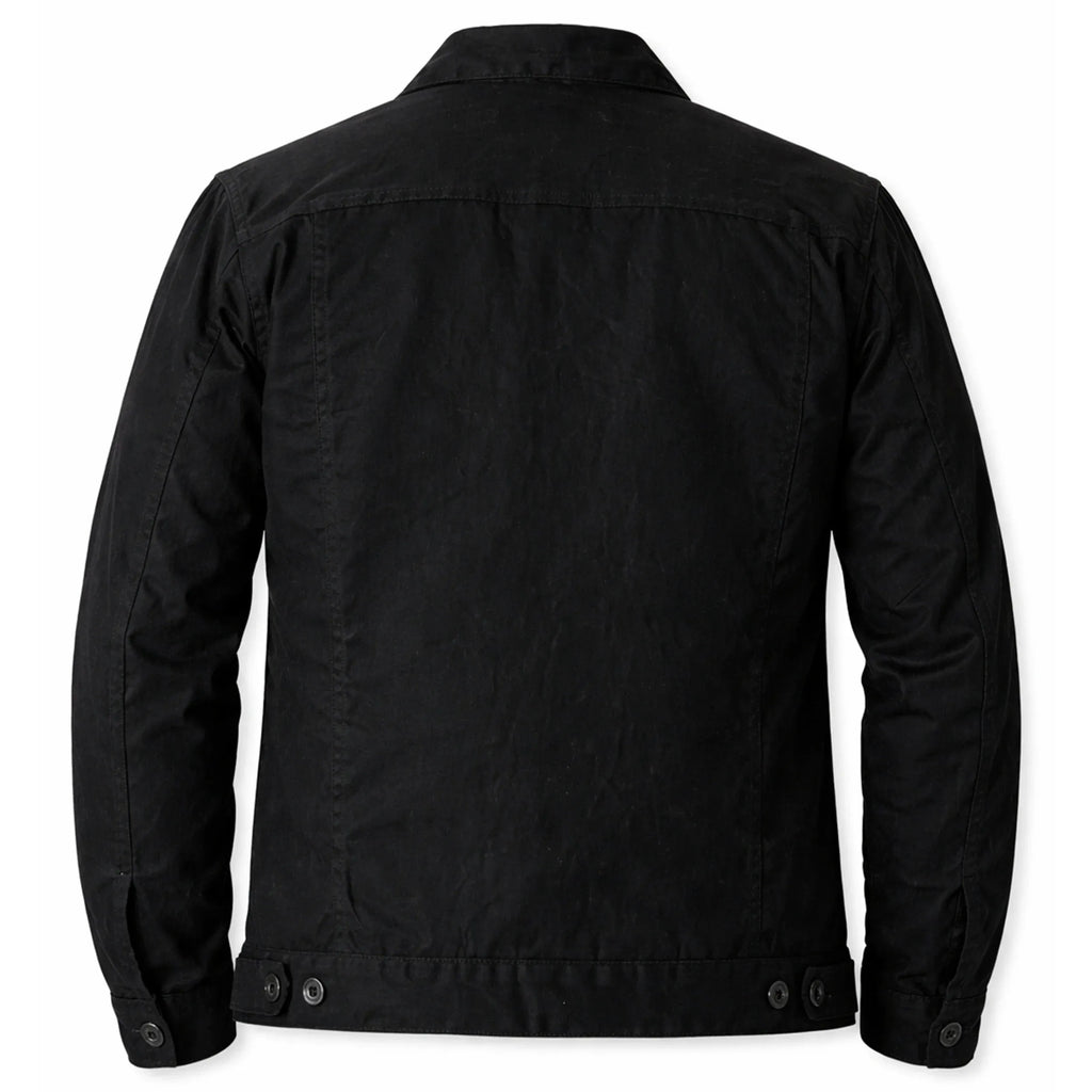Men's Cotton Twill Trucker Jacket — Classic Workwear Style in Black & Brown | Leveljacket - Leveljacket
