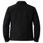 Men's Cotton Twill Trucker Jacket — Classic Workwear Style in Black & Brown | Leveljacket - Leveljacket