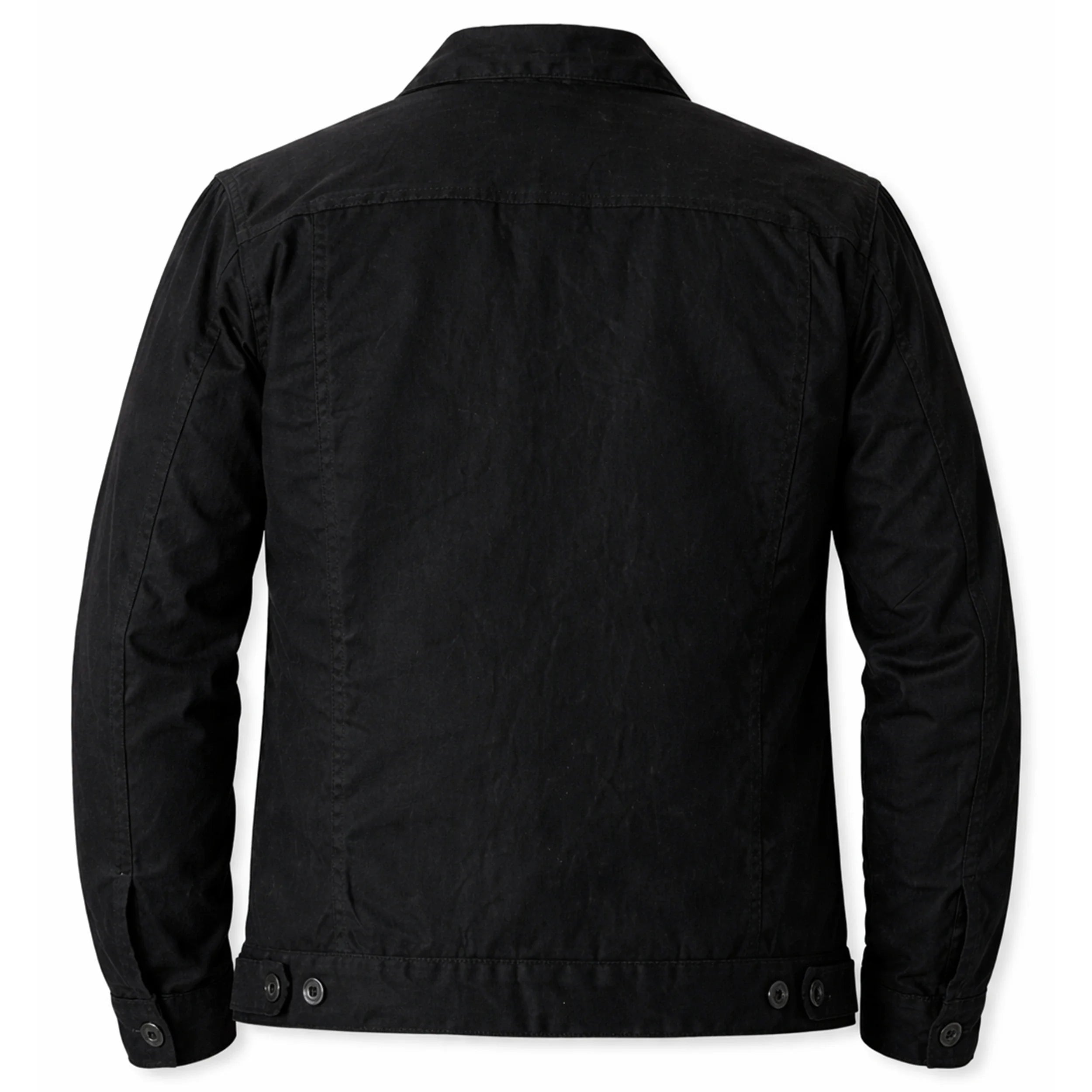 Men's Cotton Twill Trucker Jacket — Classic Workwear Style in Black & Brown | Leveljacket