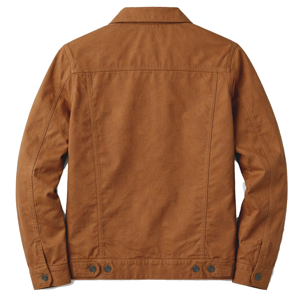 Men's Cotton Twill Trucker Jacket — Classic Workwear Style in Black & Brown | Leveljacket - Leveljacket