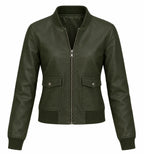 Maria Sten Inspired Neagley Dark Green Bomber Jacket for Women