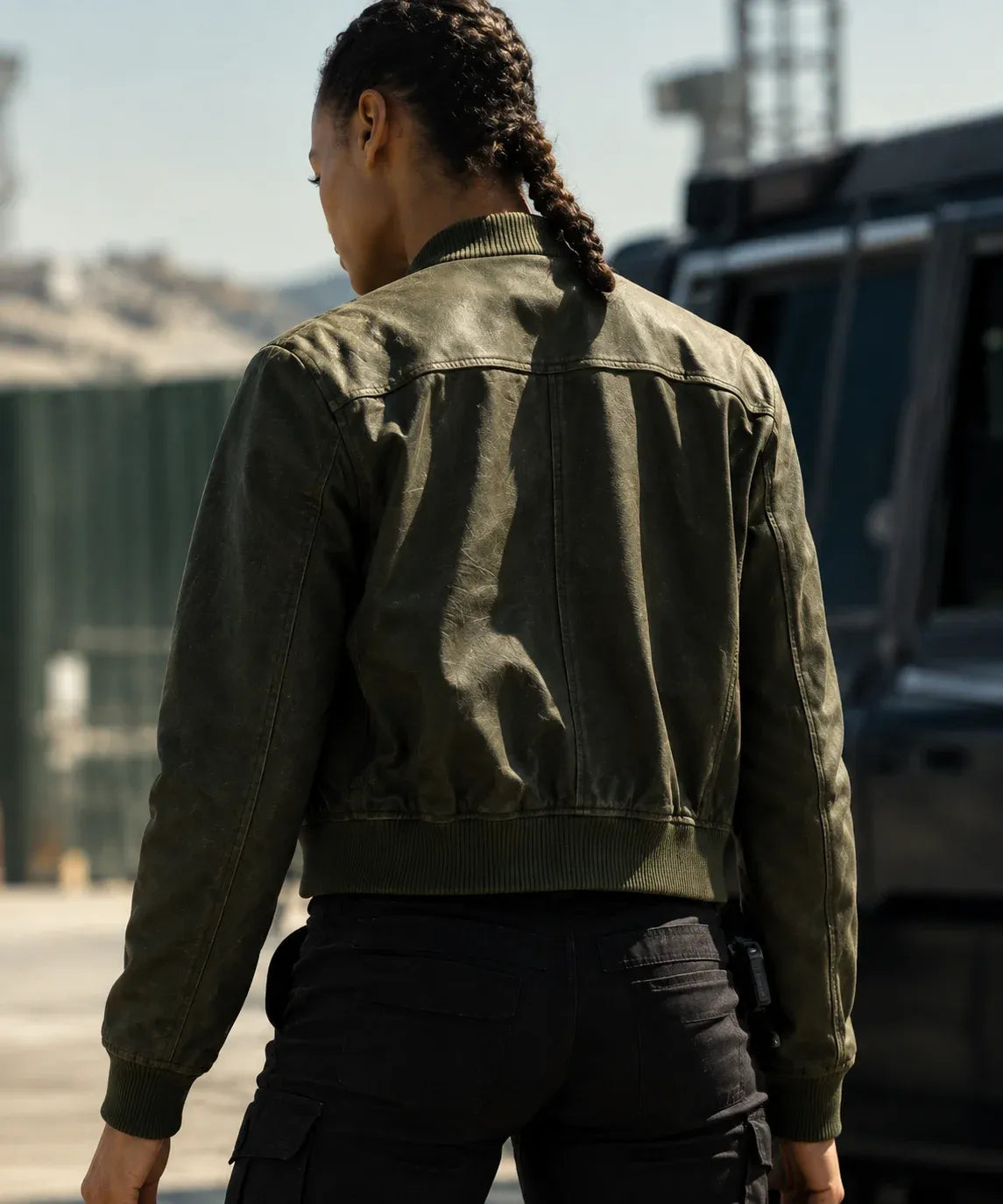 Maria Sten Inspired Neagley Dark Green Bomber Jacket for Women