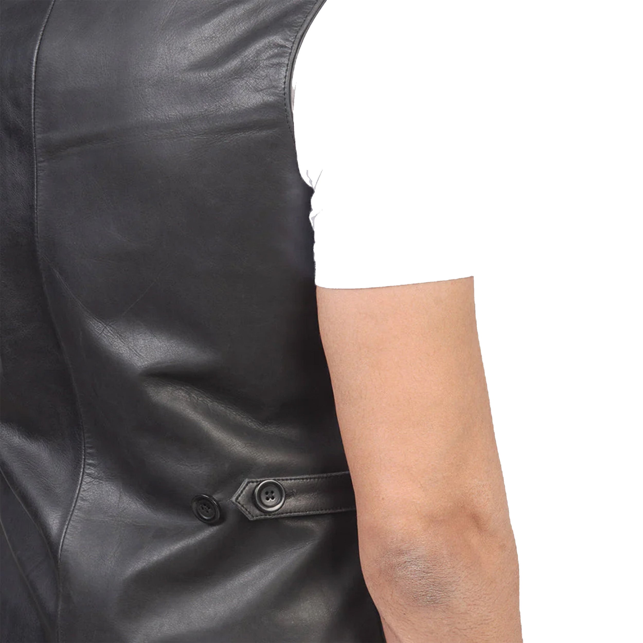 Auden Brown & Black Vest for Men | Duazan Leather Vest Duazan