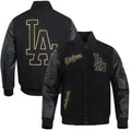 Men's LA Dodgers Varsity Jacket — Black Gold, Royal Blue Wool & Hello Kitty Edition | Leveljacket - Leveljacket