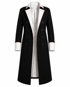 Warhammer 40K Imperial Officer Coat — Handmade Black Wool Military Greatcoat