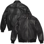 Hand-Stitched Spider Brand New Day Leather Bomber Jacket – LevelJacket Streetwear