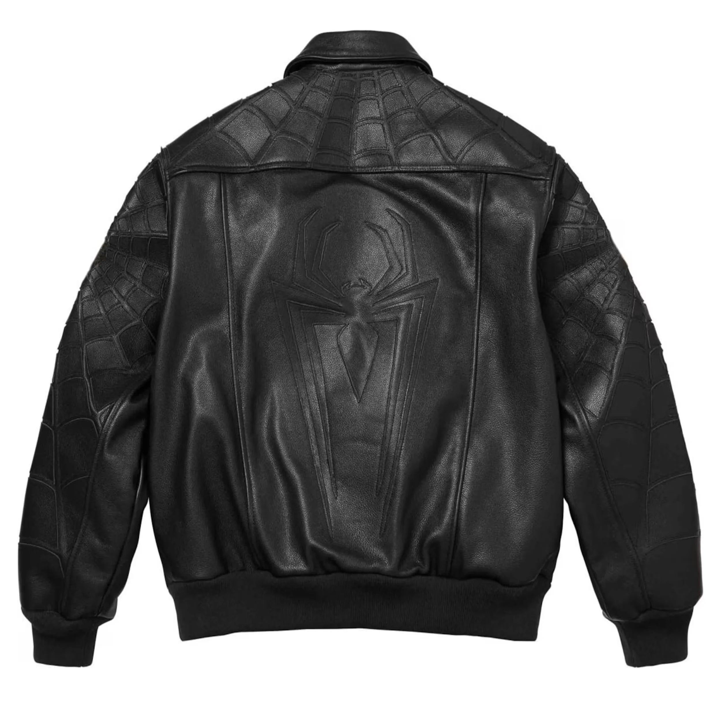 Hand-Stitched Spider Brand New Day Leather Bomber Jacket – LevelJacket Streetwear