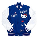 Men's LA Dodgers Varsity Jacket — Black Gold, Royal Blue Wool & Hello Kitty Edition | Leveljacket - Leveljacket