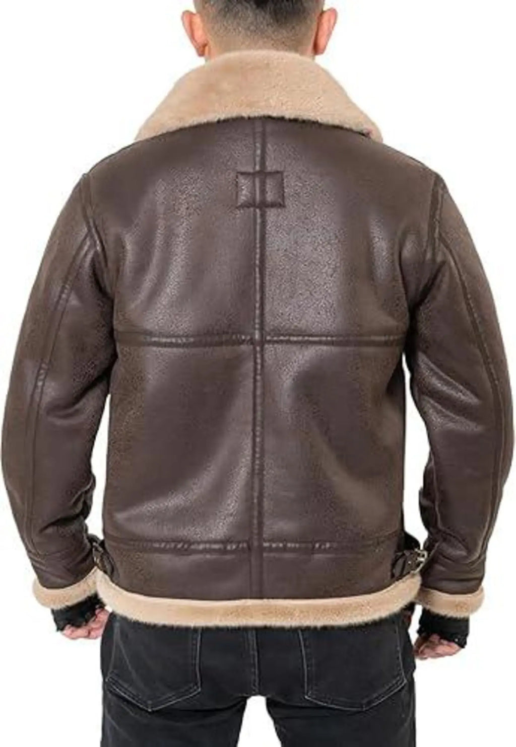 Men's Leon S. Kennedy Resident Evil 4 Brown Shearling Leather Jacket — RE4 Cosplay Jacket | Leveljacket - Leveljacket
