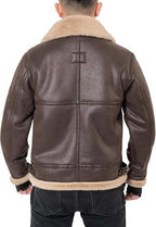 Men's Leon S. Kennedy Resident Evil 4 Brown Shearling Leather Jacket — RE4 Cosplay Jacket | Leveljacket - Leveljacket