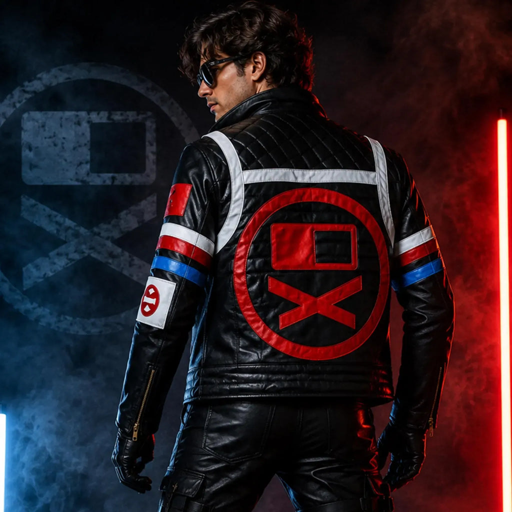 Handmade Concept Album Killjoy Inspired Blue and Black Jacket - Dystopian Desert Punk Cosplay Wear
