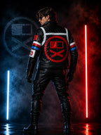 Handmade Concept Album Killjoy Inspired Blue and Black Jacket - Dystopian Desert Punk Cosplay Wear