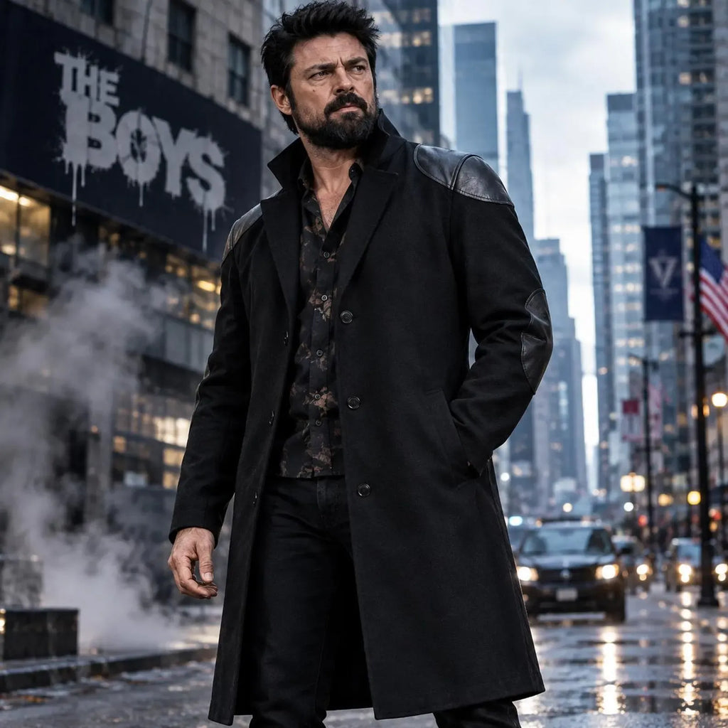 The Boys S5 Coat Billy Butcher Inspired Black Long Coat – Premium Handmade | LevelJacket