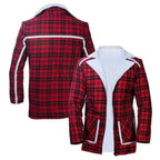 Men's Handmade Red Flannel Coat – Wade Wilson Cosplay & Faux Fur Outerwear
