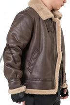 Leon Kennedy Resident Evil 4 Cosplay Jacket: Faux Leather Shearling Bomber - Duazan