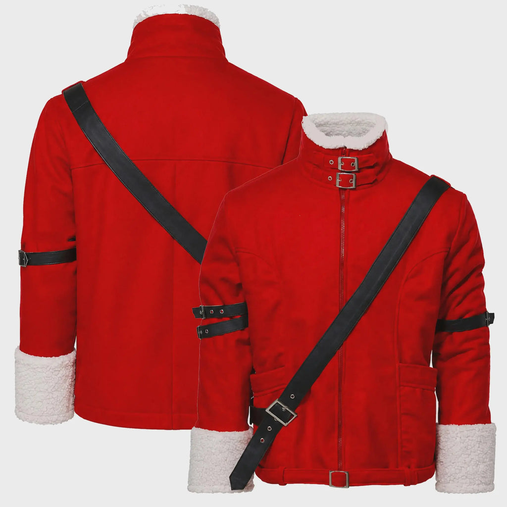 Cosplay Anime Jacket: End Stark Red Cotton Warrior Costume Halloween Coat