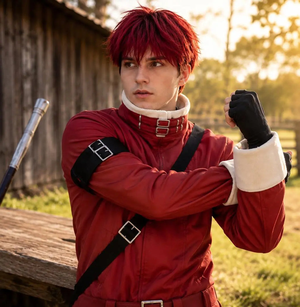 Cosplay Anime Jacket: End Stark Red Cotton Warrior Costume Halloween Coat