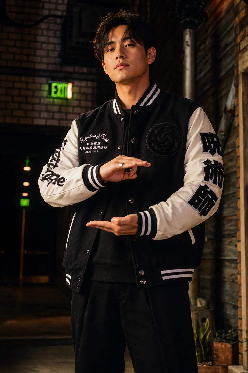 Handmade Jujutsu High Varsity Jacket | Anime Letterman Bomber Cosplay Outerwear