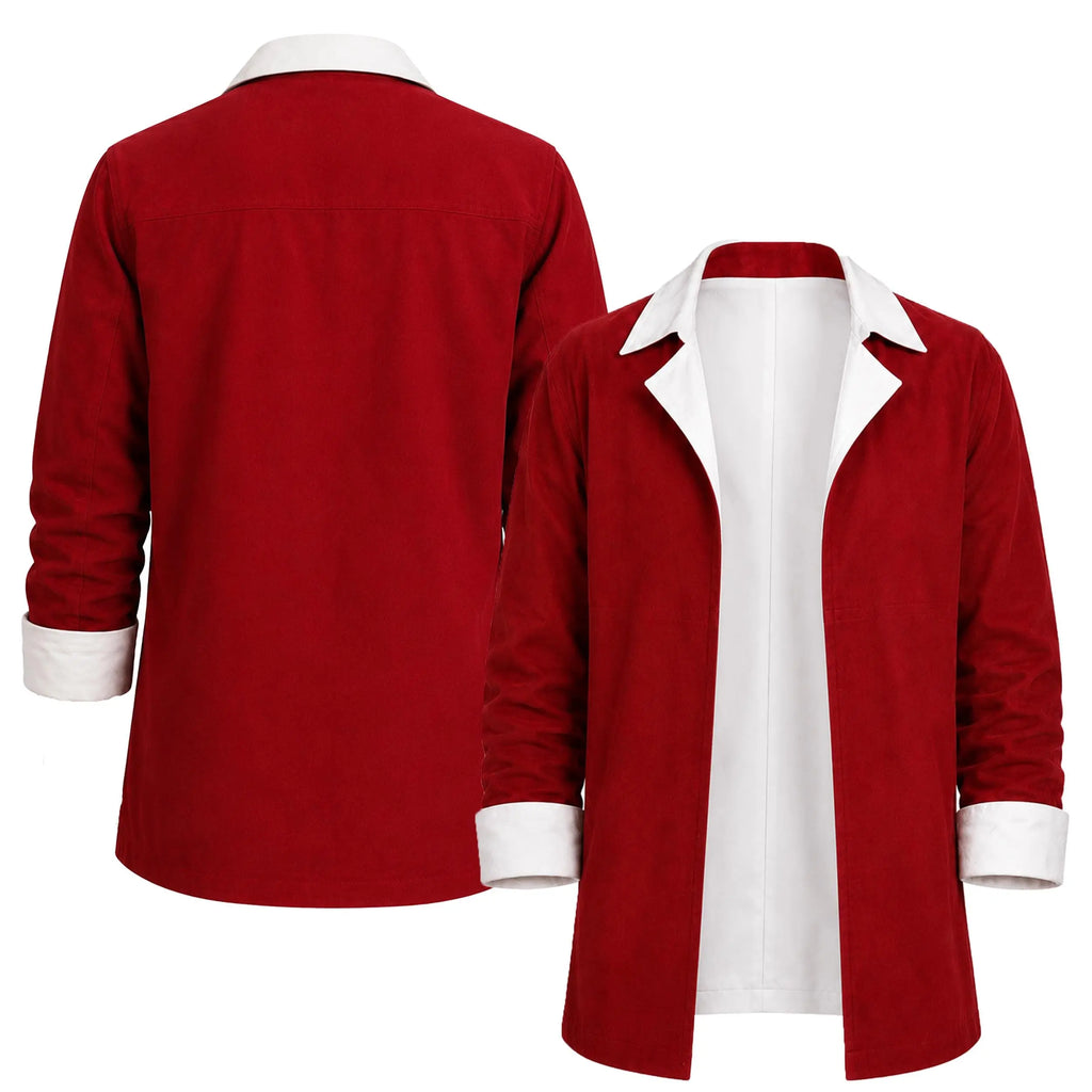 Cosplay Anime Jacket: End Stark Red Cotton Warrior Costume Halloween Coat