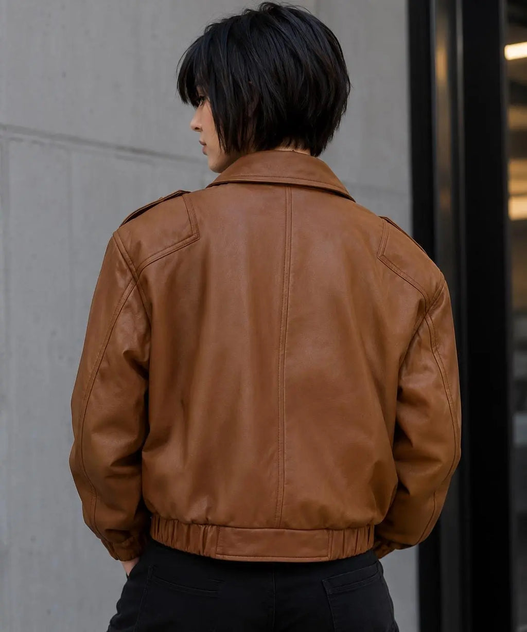 The Major Motoko Kusanagi Ghost in the Shell Faux / Real Leather Anime Jacket for Women