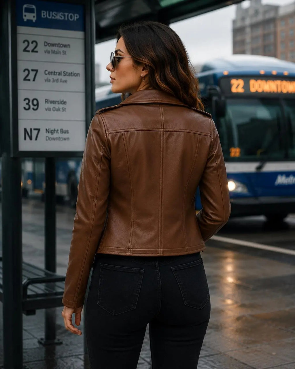 Handmade Women's Genuine Lambskin Leather Jacket – Soft Biker Moto Style