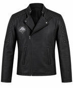 Handmade Cosplay Diamond Dogs Lambskin Leather Jacket | Tactical Biker Style
