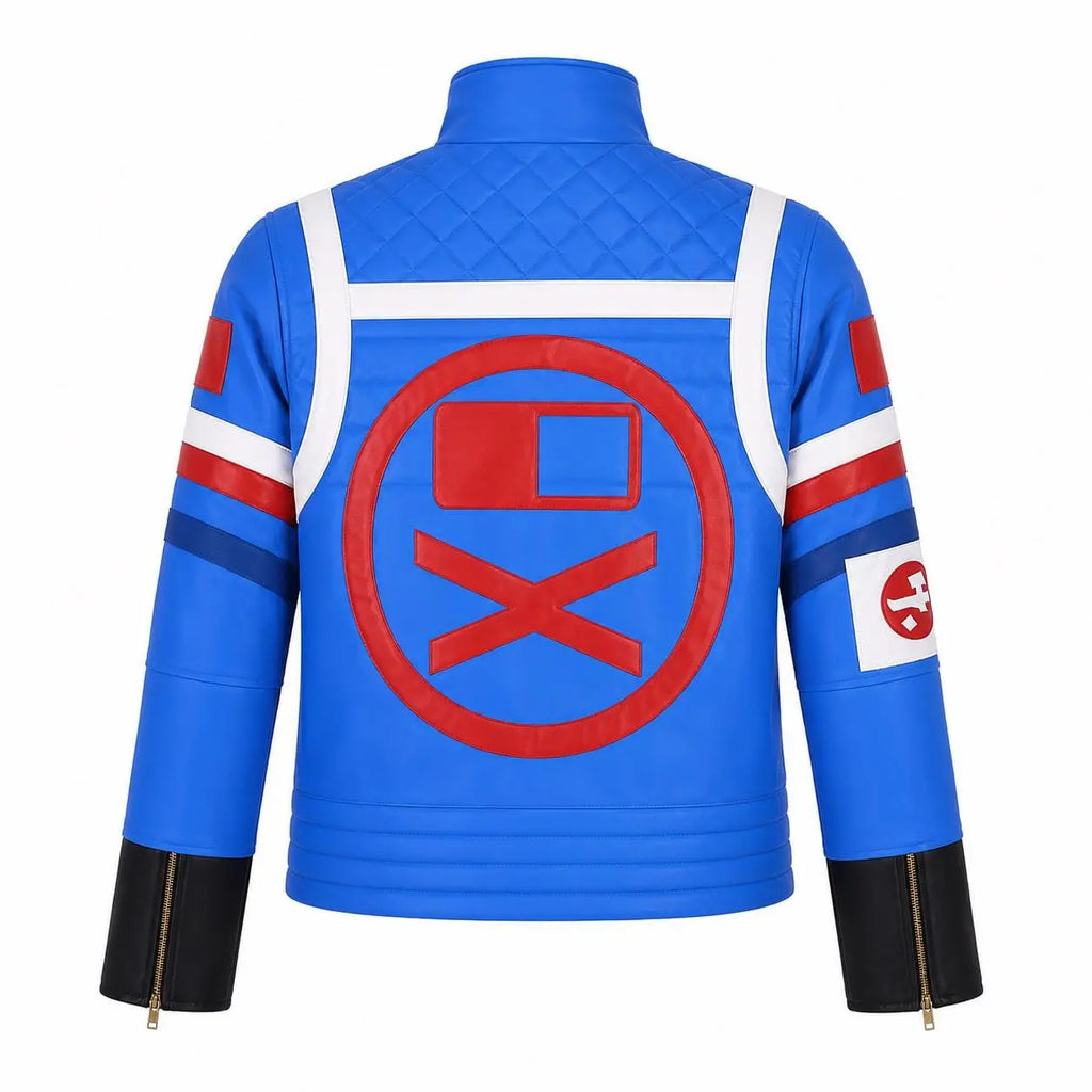 Handmade Concept Album Killjoy Inspired Blue and Black Jacket - Dystopian Desert Punk Cosplay Wear