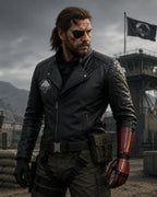 Handmade Cosplay Diamond Dogs Lambskin Leather Jacket | Tactical Biker Style