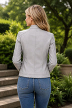 Handmade Women's Genuine Lambskin Leather Jacket | Real Leather Moto Biker Jacket