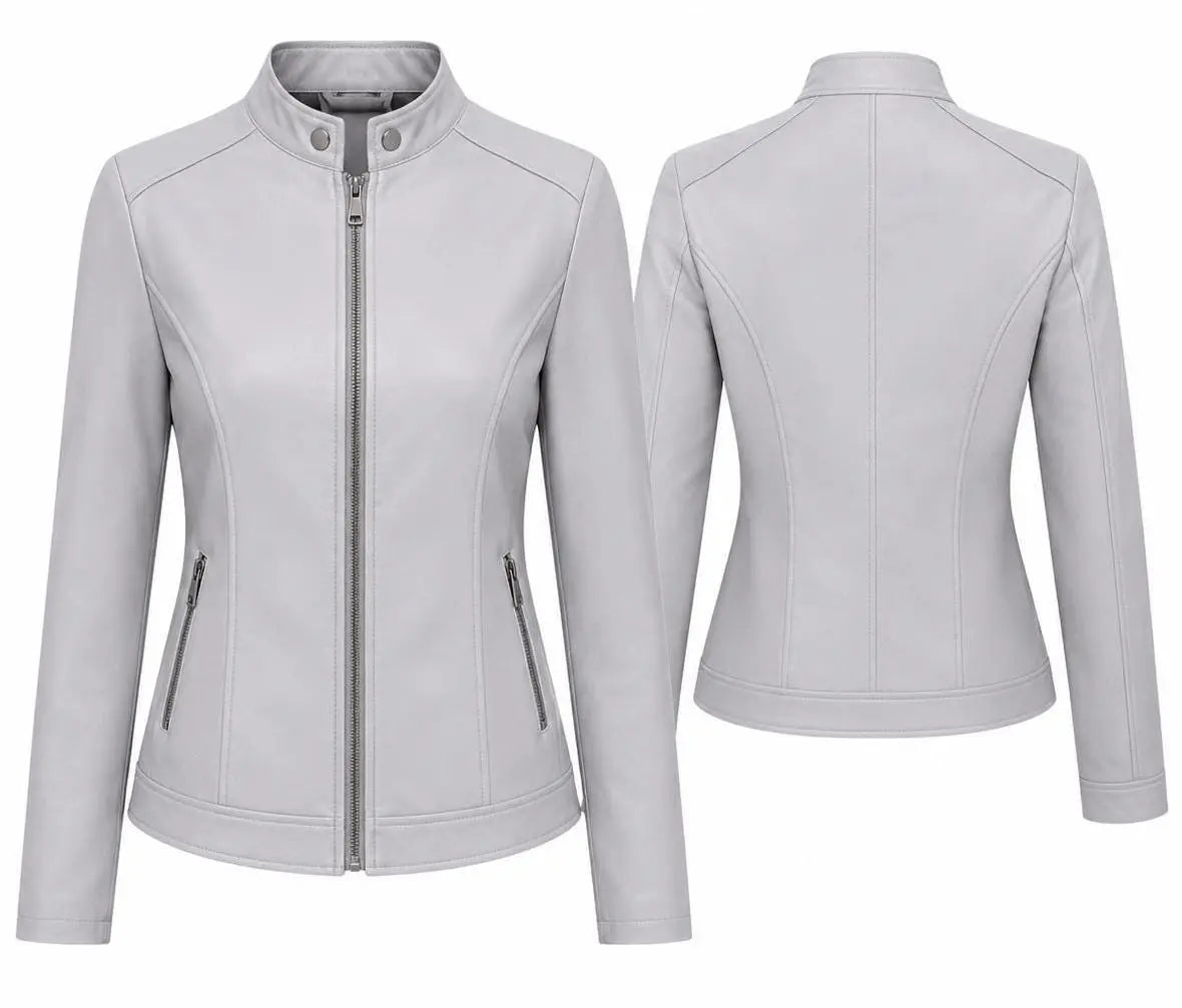 Handmade Women's Genuine Lambskin Leather Jacket | Real Leather Moto Biker Jacket