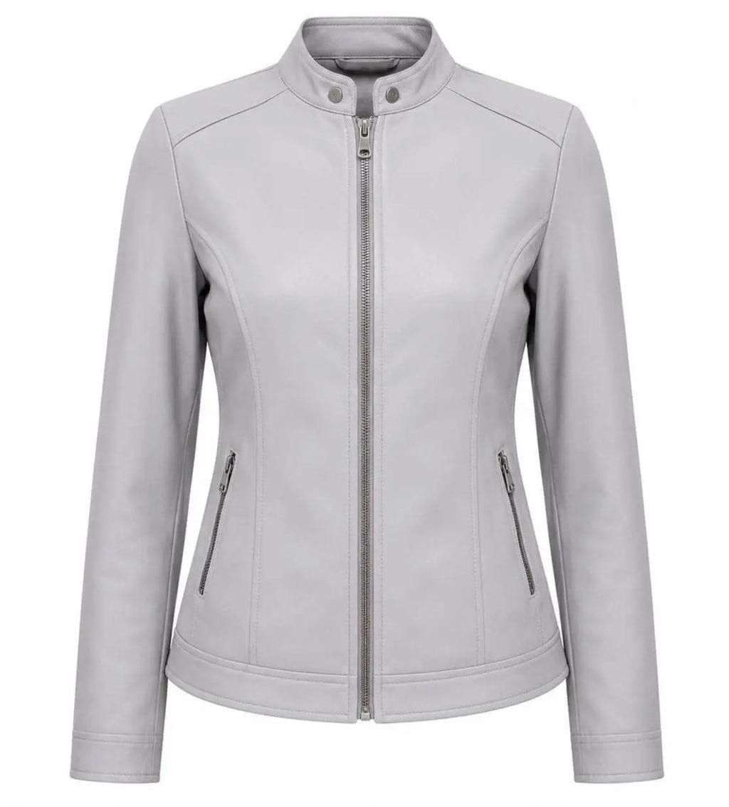 Handmade Women's Genuine Lambskin Leather Jacket | Real Leather Moto Biker Jacket