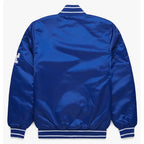 Leveljacket Royal Blue Satin Varsity Jacket — Handcrafted Classic & Multi Patch Edition - Leveljacket