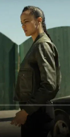 Maria Sten Inspired Neagley Dark Green Bomber Jacket for Women