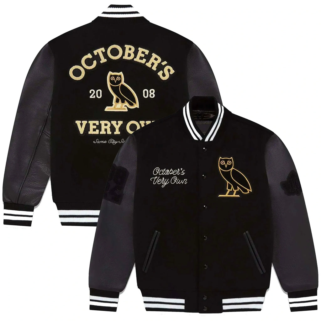OVO Collegiate Varsity Jacket — Wool Body & Real Leather Sleeves | LevelJacket - Leveljacket