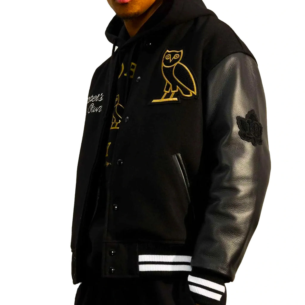 OVO Collegiate Varsity Jacket — Wool Body & Real Leather Sleeves | LevelJacket - Leveljacket