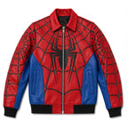 Hand-Stitched Spider Brand New Day Leather Bomber Jacket – LevelJacket Streetwear