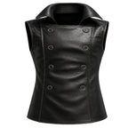 Spider-Man Noir Black Leather Cosplay Vest - Leveljacket
