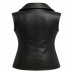 Spider-Man Noir Black Leather Cosplay Vest - Leveljacket
