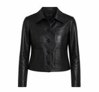 Wednesday Addams Black Leather Jacket — Jenna Ortega Nevermore Academy Gothic Jacket
