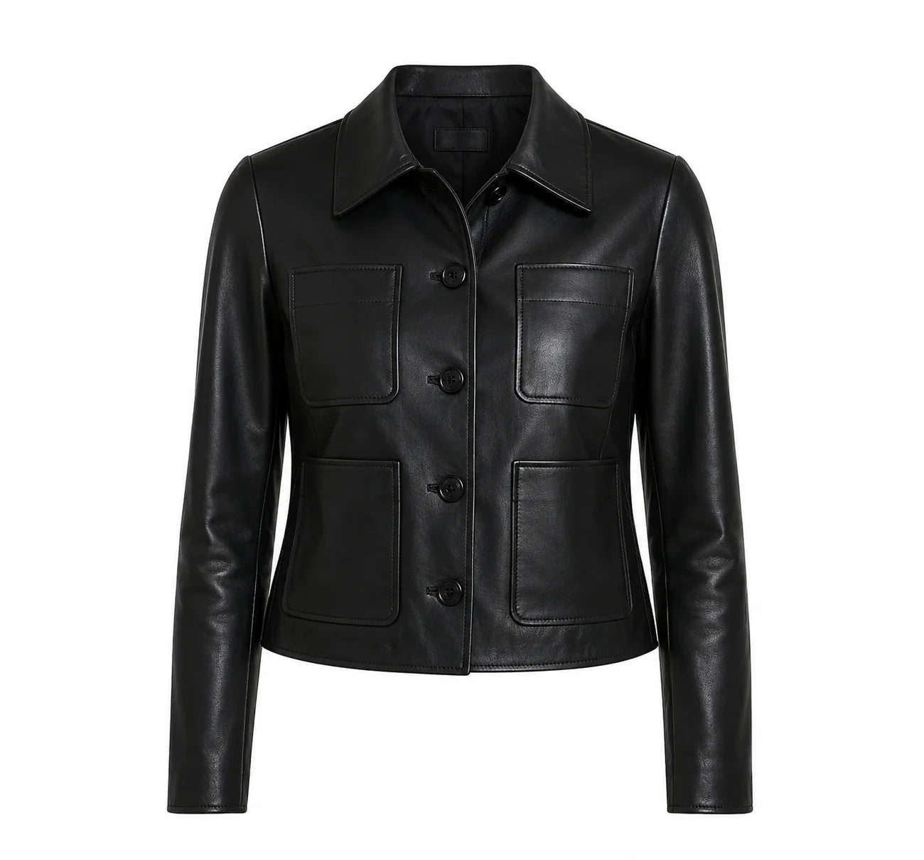 Wednesday Addams Black Leather Jacket — Jenna Ortega Nevermore Academy Gothic Jacket