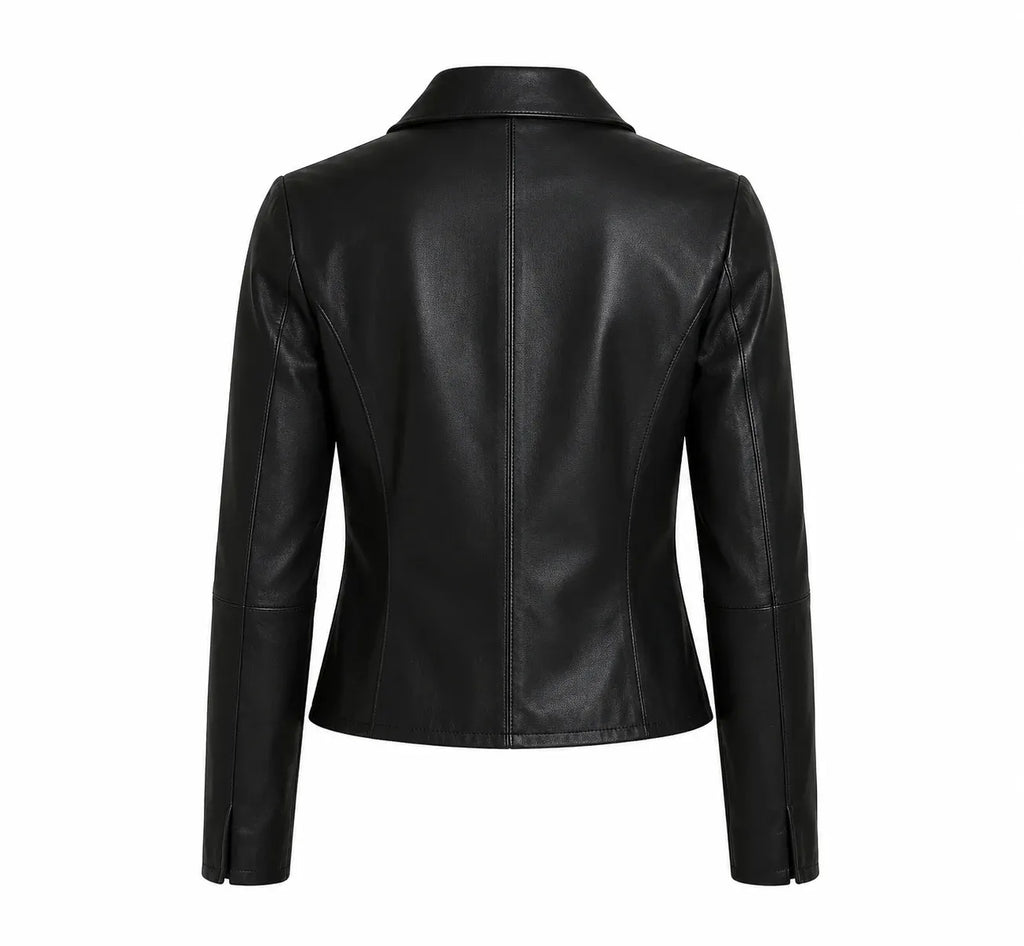 Wednesday Addams Black Leather Jacket — Jenna Ortega Nevermore Academy Gothic Jacket
