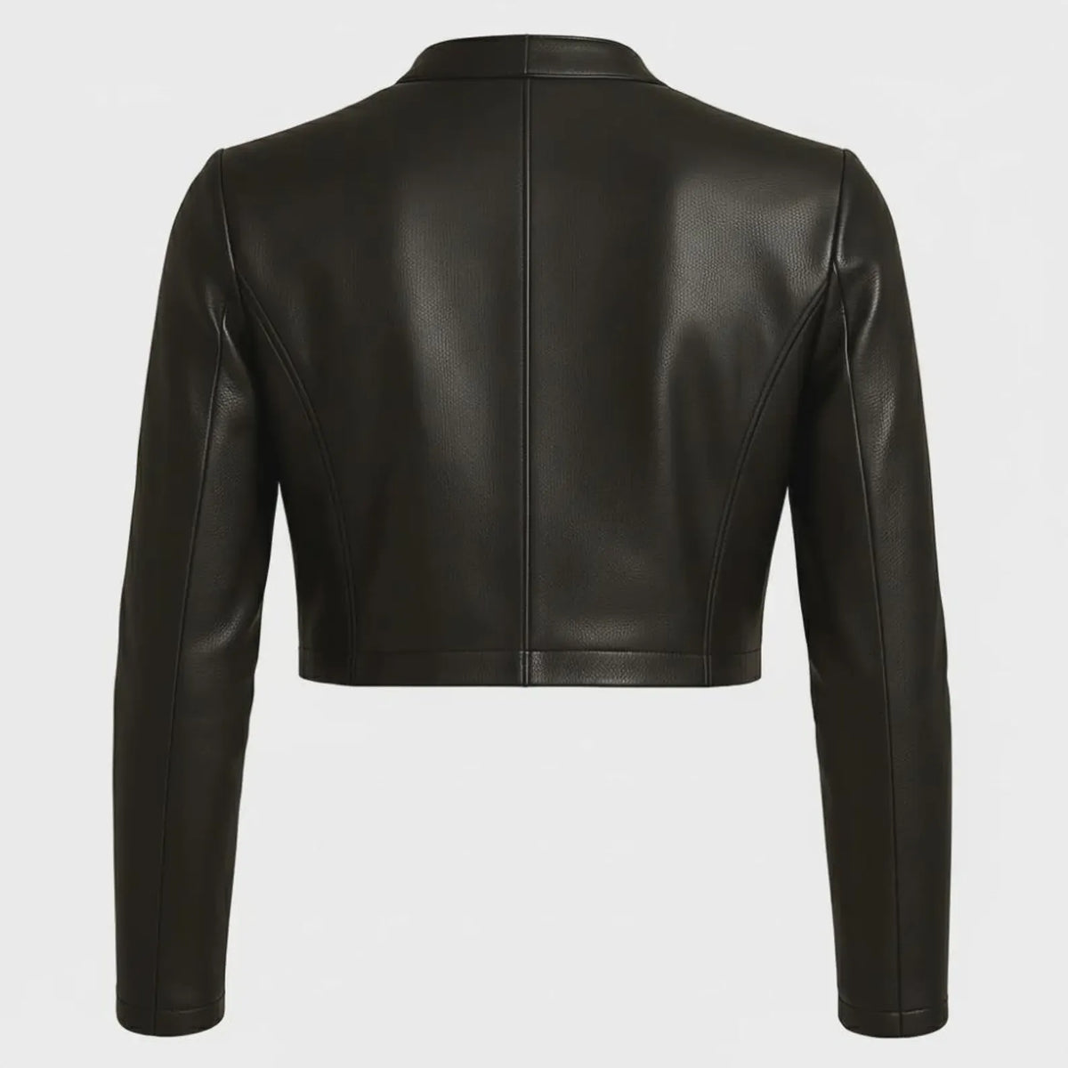 Handmade Women's Cropped Open-Front Bolero leather jacket women