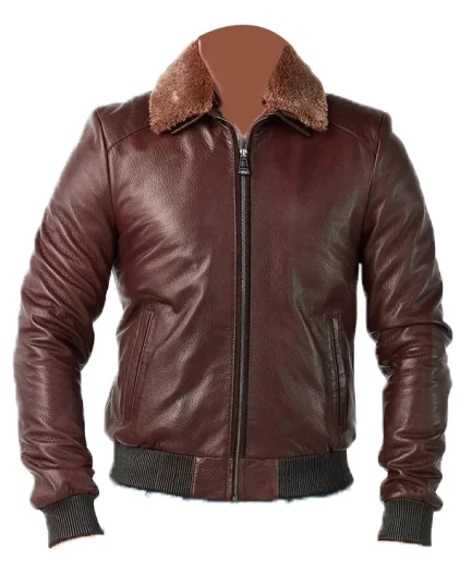 brown Leather jacket for mens